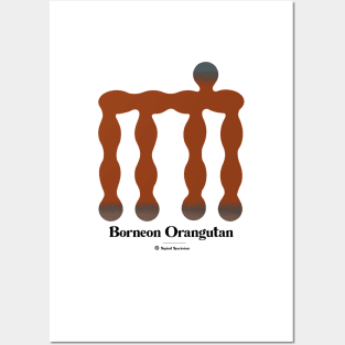 Bold monkey print "Orangutan" Posters and Art